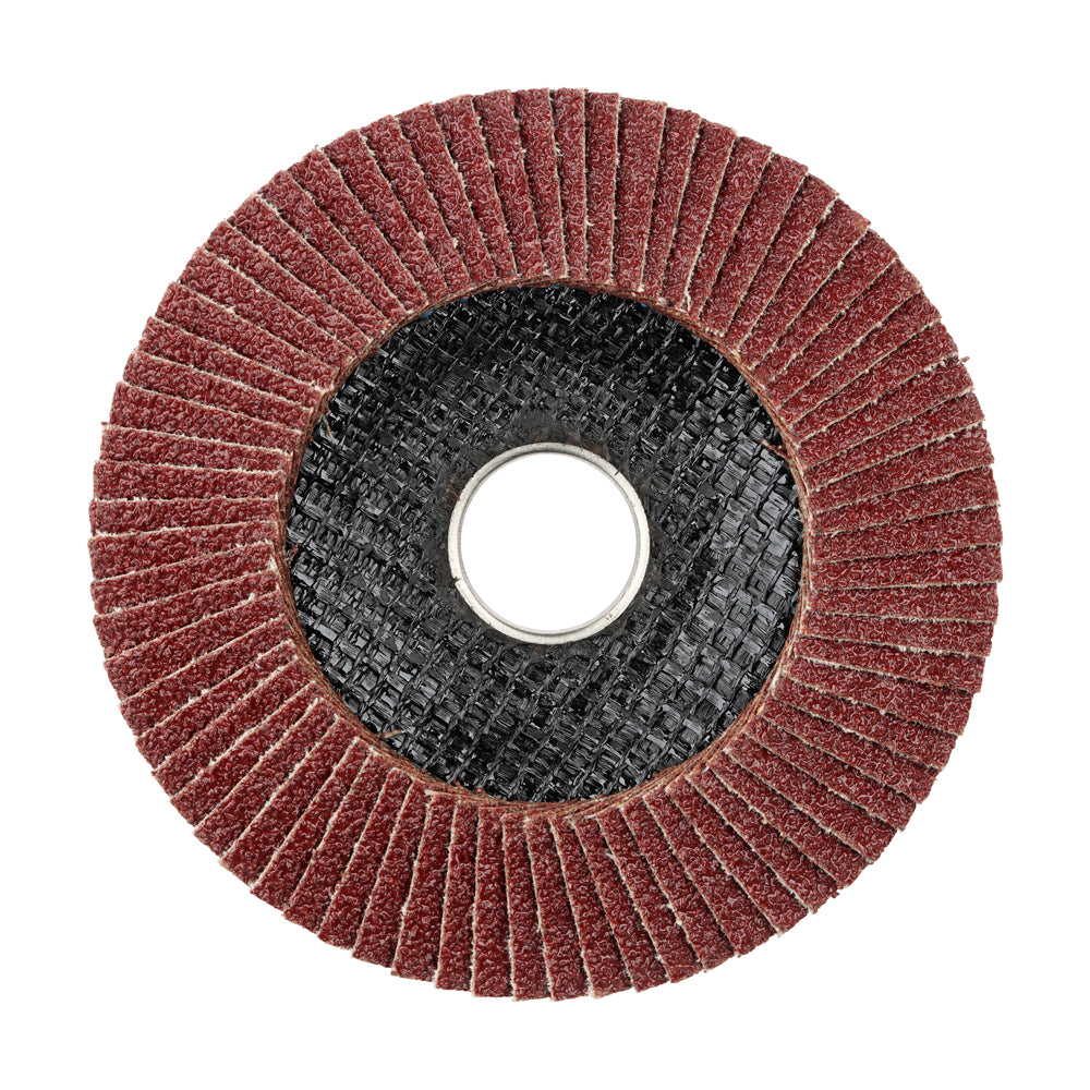 This is an image of Timco - Set of Flap Discs - Aluminium Oxide - Type 29 Conical - 40 Grit 115 x 22.23 (10 Pieces Pack) 231754