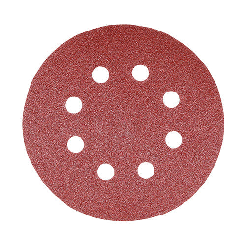 This is an image of Timco - Random Orbital Sanding Discs - Mixed - Red 125mm (80/120/180) (5 Pieces Pack) 231992