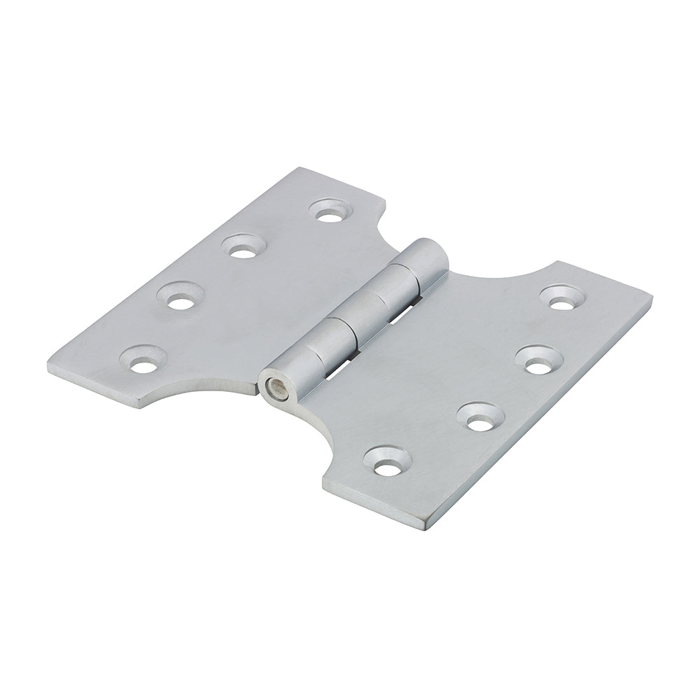 This is an image of Timco - Parliament Hinge (488) - Solid Brass - Satin Chrome 102 x 100 (1 Pairs Box) 234002