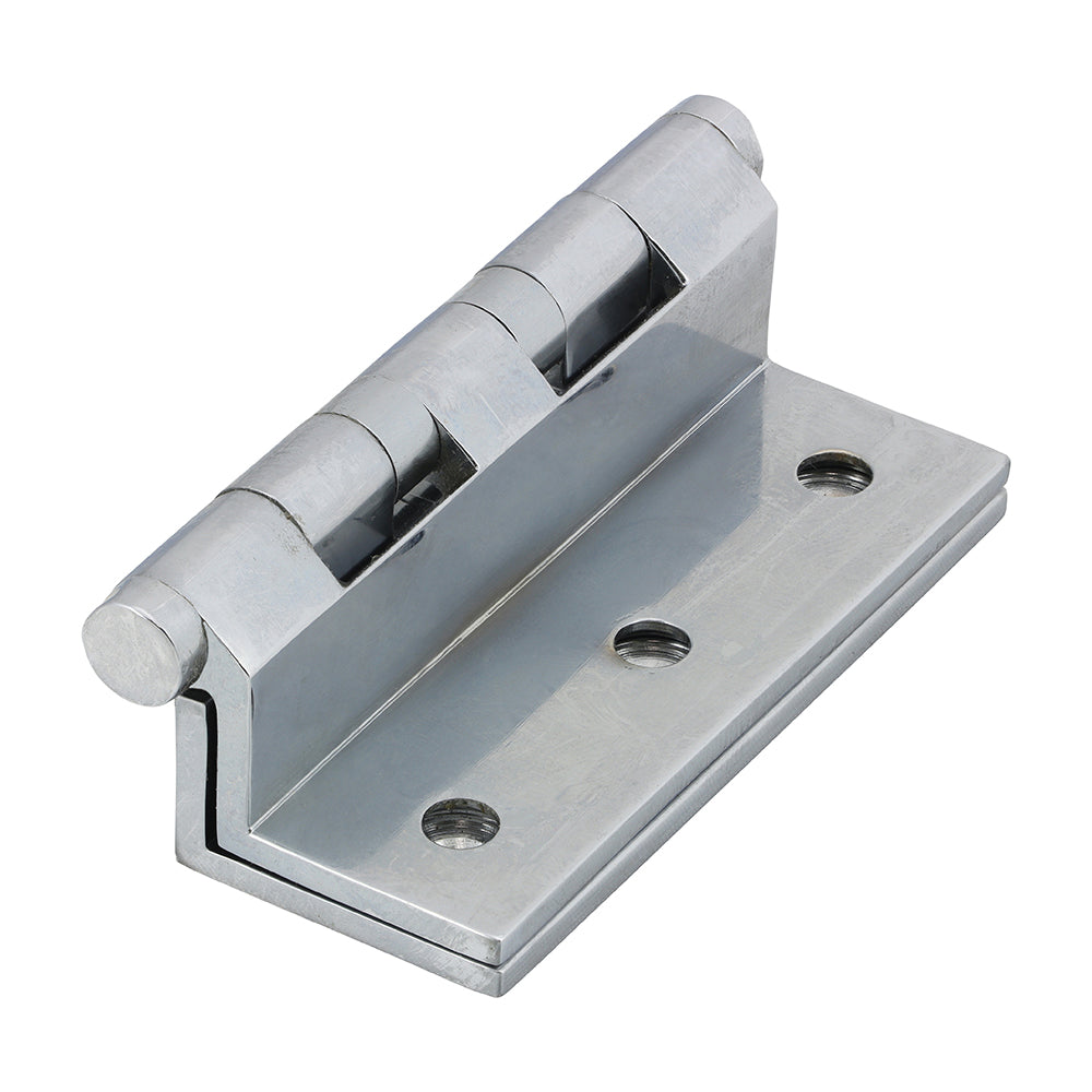 This is an image of Timco - Ball Bearing Stormproof Hinge (1951) - Solid Brass - Polished Chrome 64 x 55 (1 Pairs Box) 234236