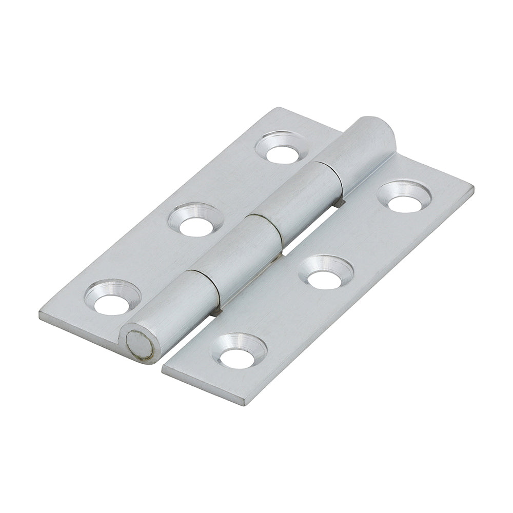 This is an image of Timco - Solid Drawn Hinge - Solid Brass - Satin Chrome 50 x 28 (1 Pairs Bag) 234593