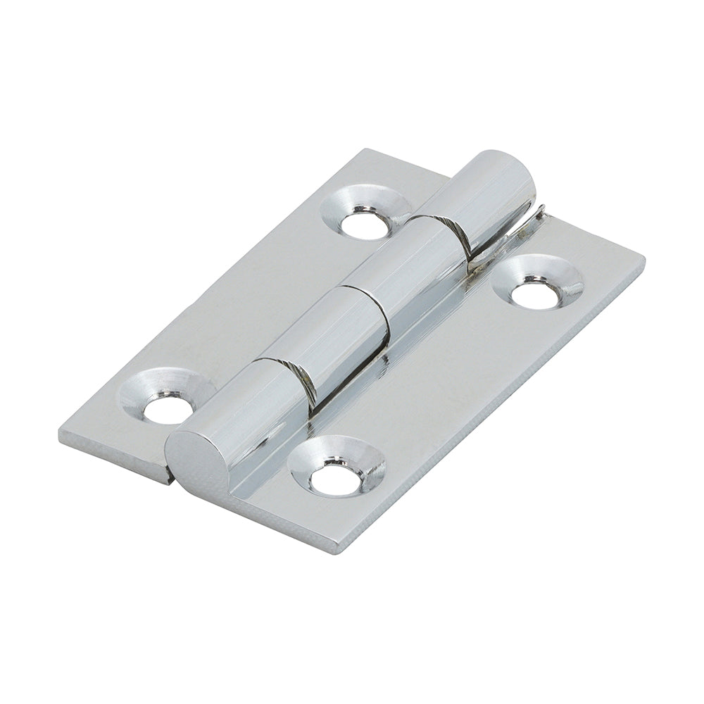 This is an image of Timco - Solid Drawn Hinge - Solid Brass - Polished Chrome 38 x 22 (1 Pairs Bag) 234617