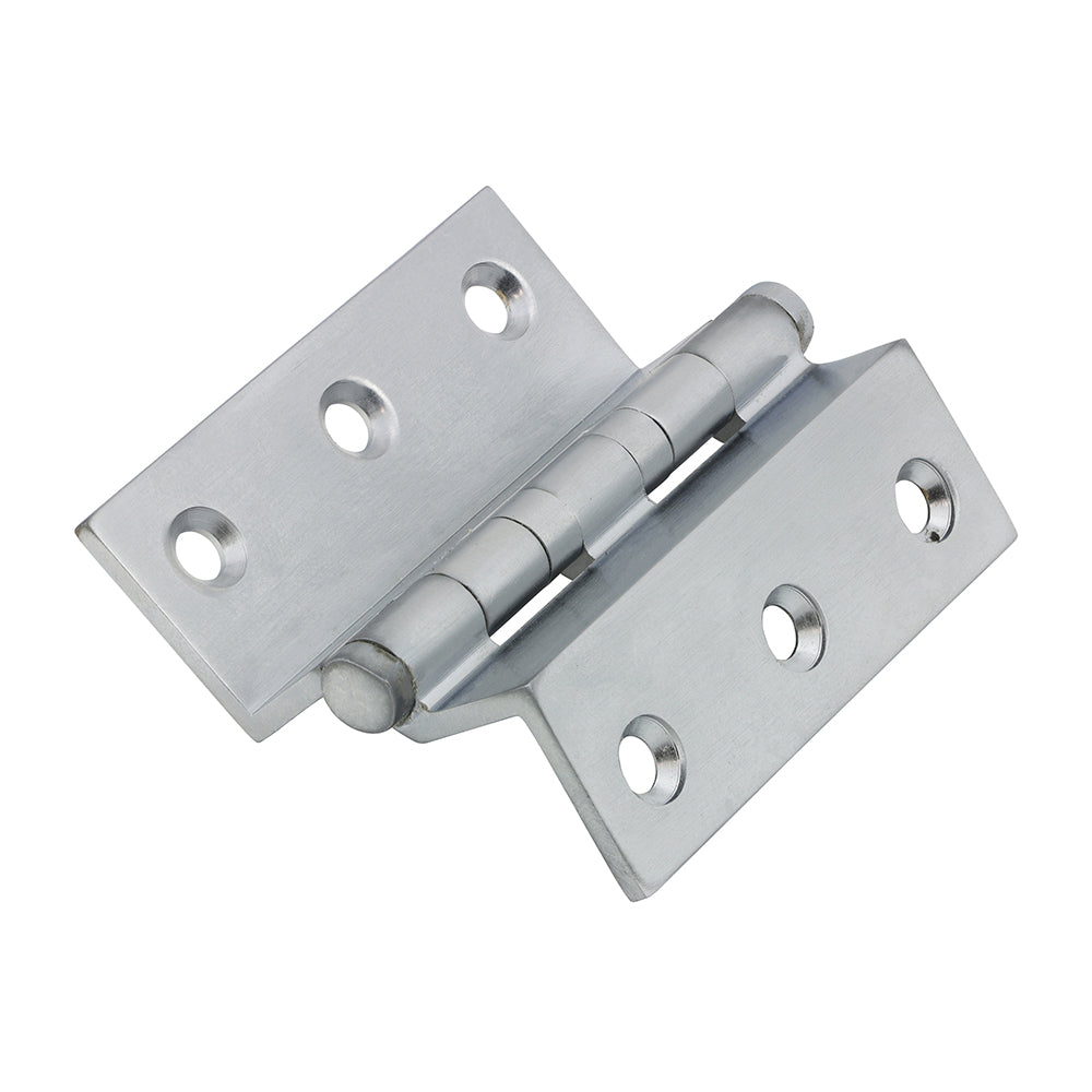 This is an image of Timco - Ball Bearing Stormproof Hinge (1951) - Solid Brass - Satin Chrome 64 x 55 (1 Pairs Box) 234761