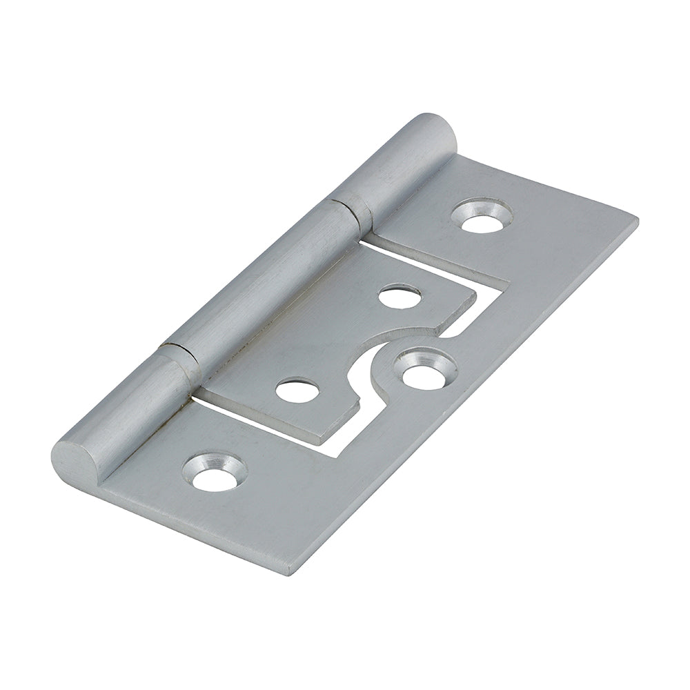 This is an image of Timco - Plain Bearing Flush Hinge - Solid Brass - Satin Chrome 75 x 50 (1 Pairs Bag) 234797
