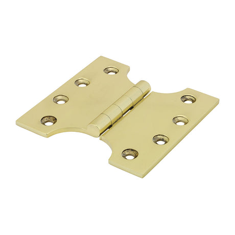 This is an image of Timco - Parliament Hinge (488) - Solid Brass - Polished Brass 102 x 100 (1 Pairs Box) 234813