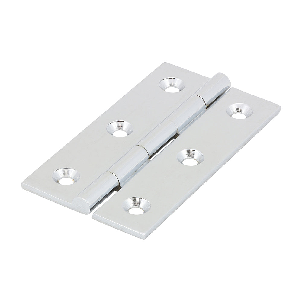 This is an image of Timco - Solid Drawn Hinge - Solid Brass - Polished Chrome 64 x 35 (1 Pairs Bag) 234846