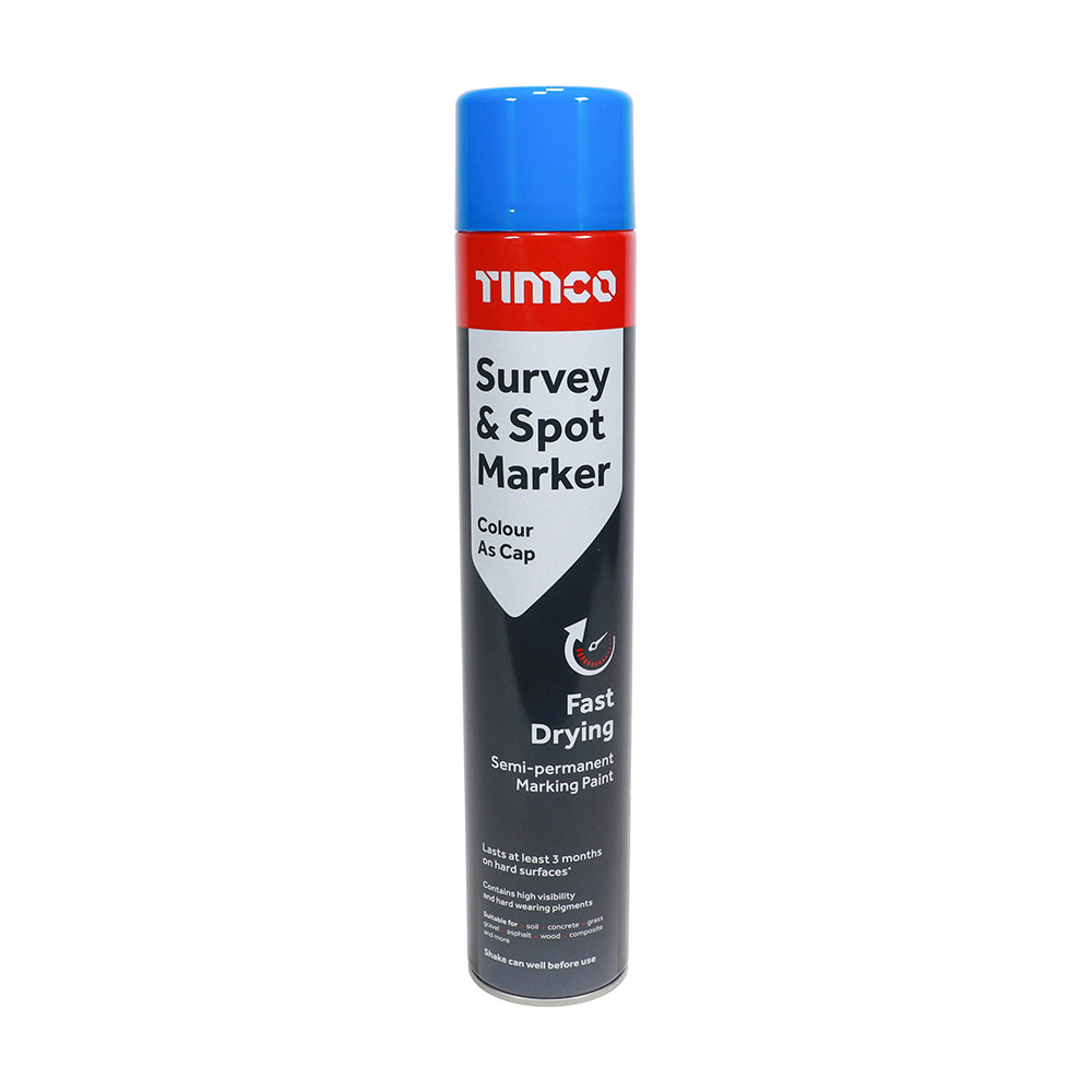 This is an image of Timco - Survey & Spot Marker - Blue 750ml (1 Each Can) PCS237798