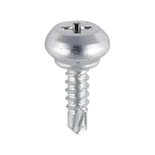 This is an image of Timco - Weather Bar Screws - Nipple Head - PH - Self-Tapping Thread - Self-Drilling Point - Zinc 4.0 x 13mm - (1000 PCS Box) 241Z