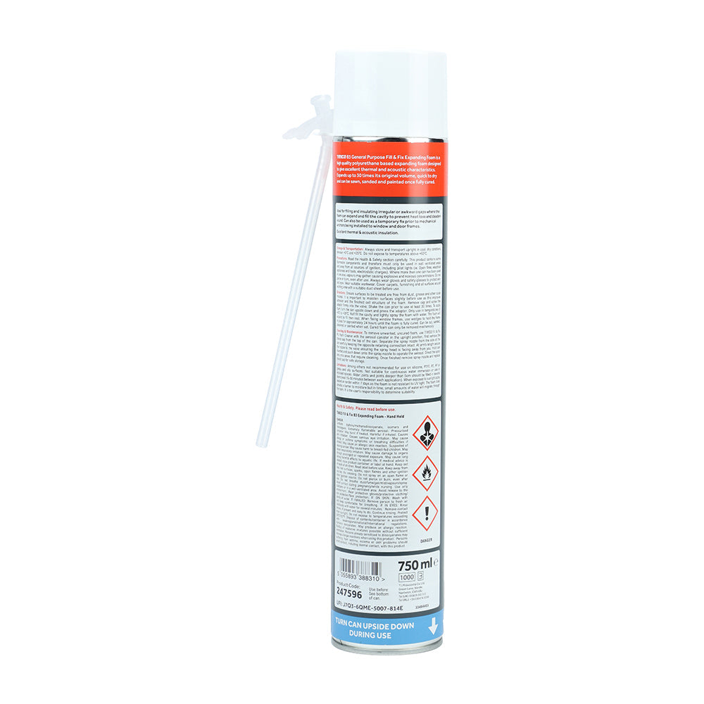 This is an image of Timco - B3 General Purpose Fill & Fix Expanding PU Foam - Hand Held 750ml PCS247596