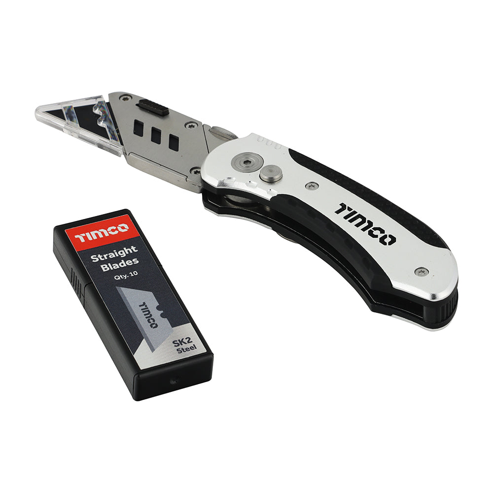 This is an image of Timco - Folding Utility Knife & Blades 60 x 19 x 0.6 (1 Each Blister Pack) 253017
