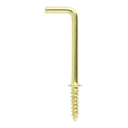 This is an image of Timco - Cup Hooks - Square - Electro Brass 25mm - (16 PCS TIMpac) 25SQBP