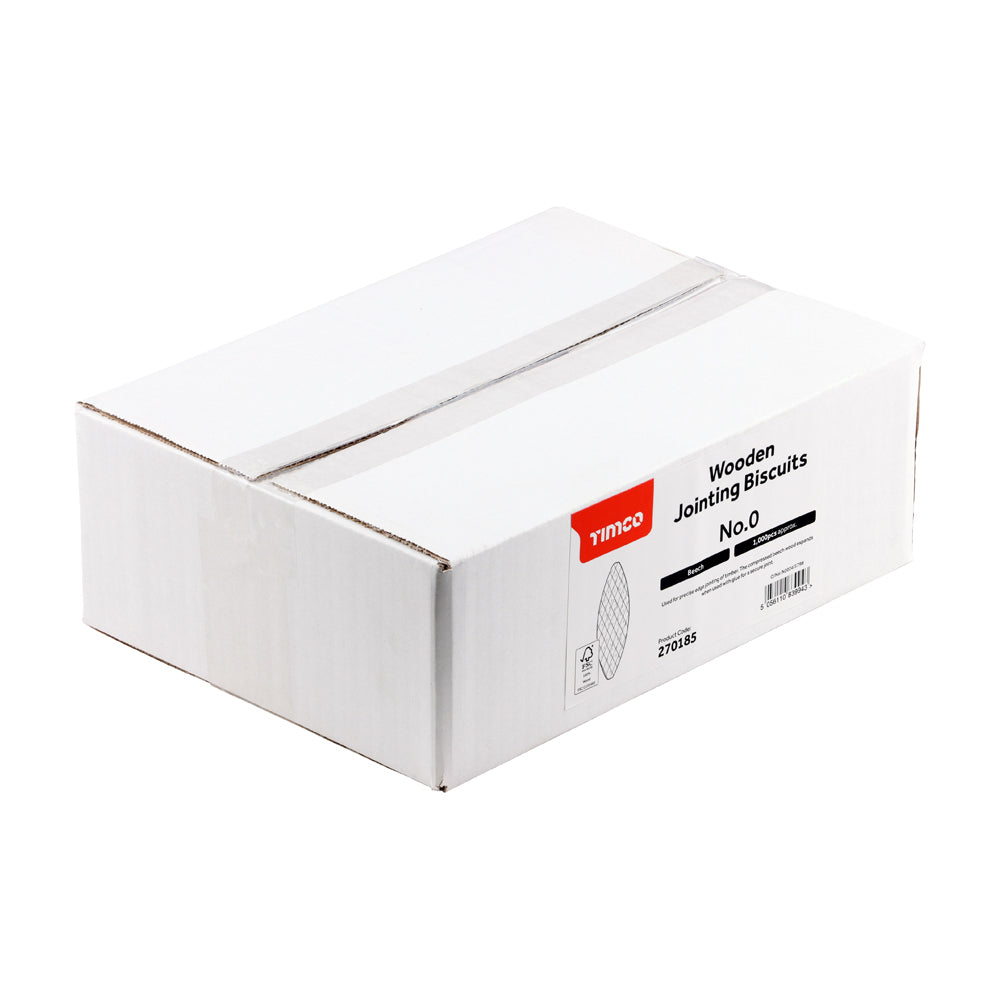 This is an image of Timco - Wooden Jointing Biscuits No. 0 (1000 Pieces Box) 270185