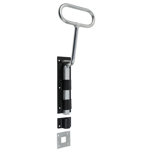 This is an image of Timco - Bow Handle Bolt - Black 18" (1 Each Plain Bag) 282951