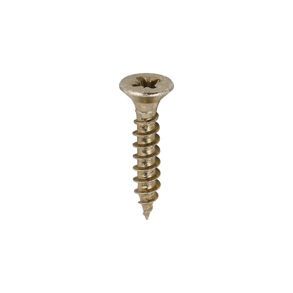 This is an image of Timco - Classic Multi-Purpose Screws - PZ - Double Countersunk - Yellow 3.0 x 16mm - (200 PCS Box) 30016CLAF