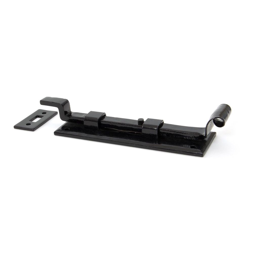 From The Anvil - Black 6" Cranked Door Bolt | Sku. 33016 | Trade Door Handles.