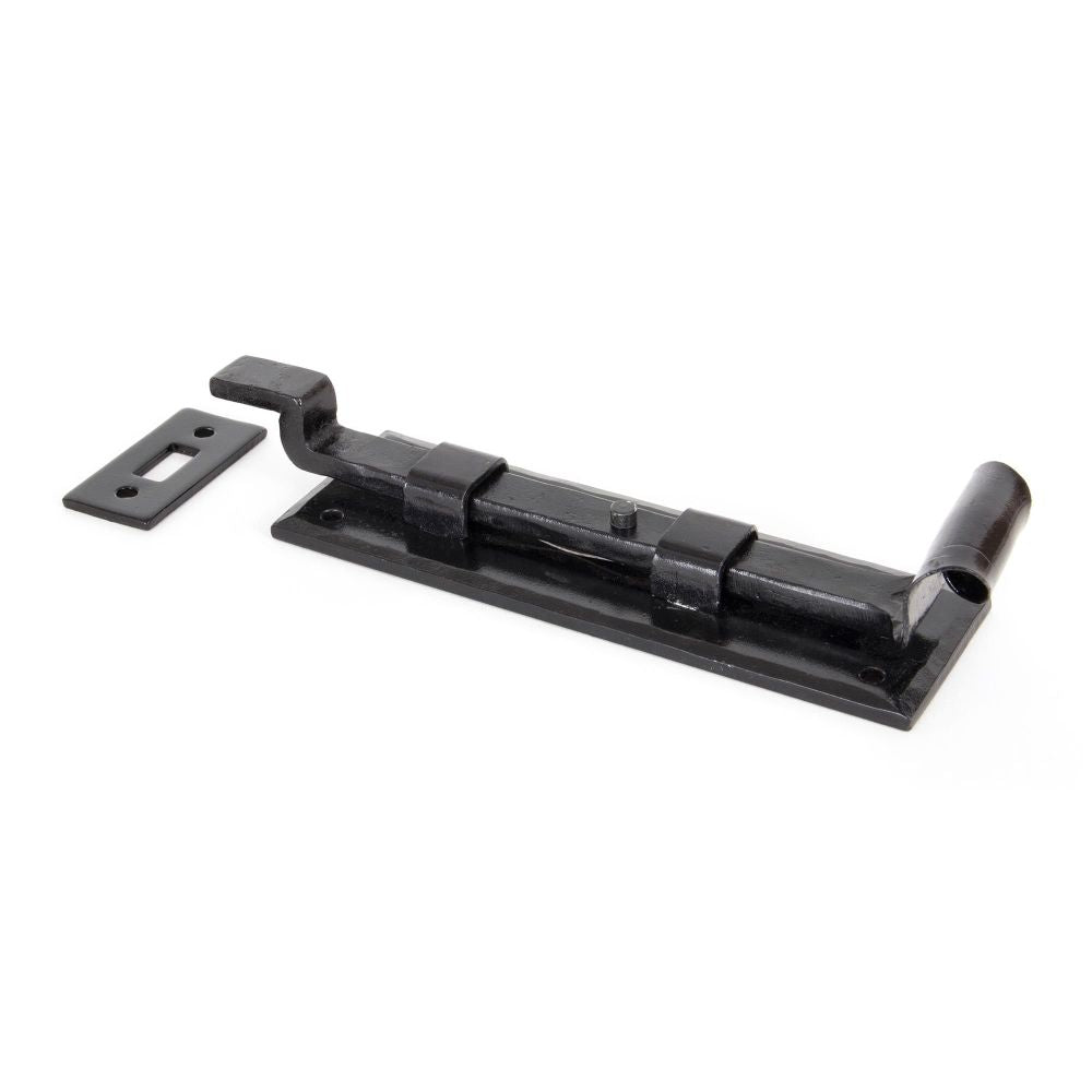 From The Anvil - Black 6" Cranked Door Bolt | Sku. 33016 | Trade Door Handles.