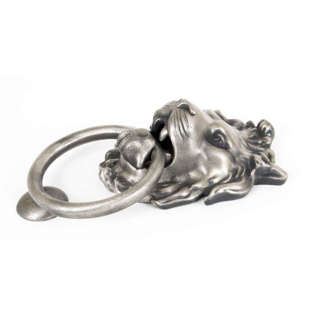 From The Anvil - Antique Pewter Lion Head Door Knocker | Sku. 33019 | Trade Door Handles.