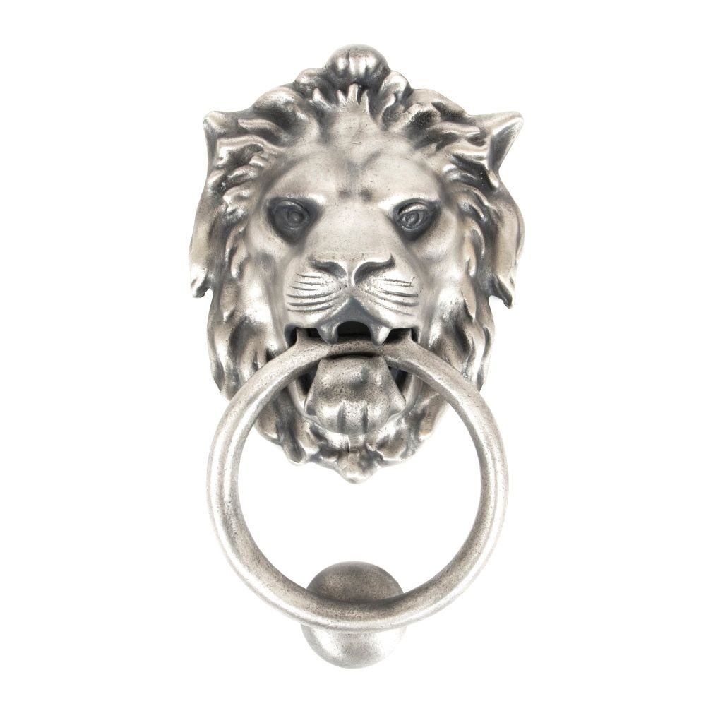 From The Anvil - Antique Pewter Lion Head Door Knocker | Sku. 33019 | Trade Door Handles.