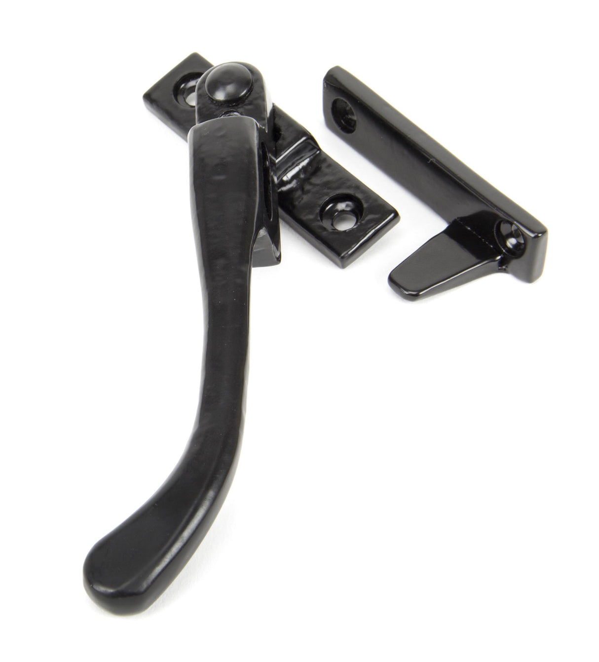 From The Anvil - Black Night-Vent Locking Peardrop Fastener - LH | Sku. 33023 | Trade Door Handles.