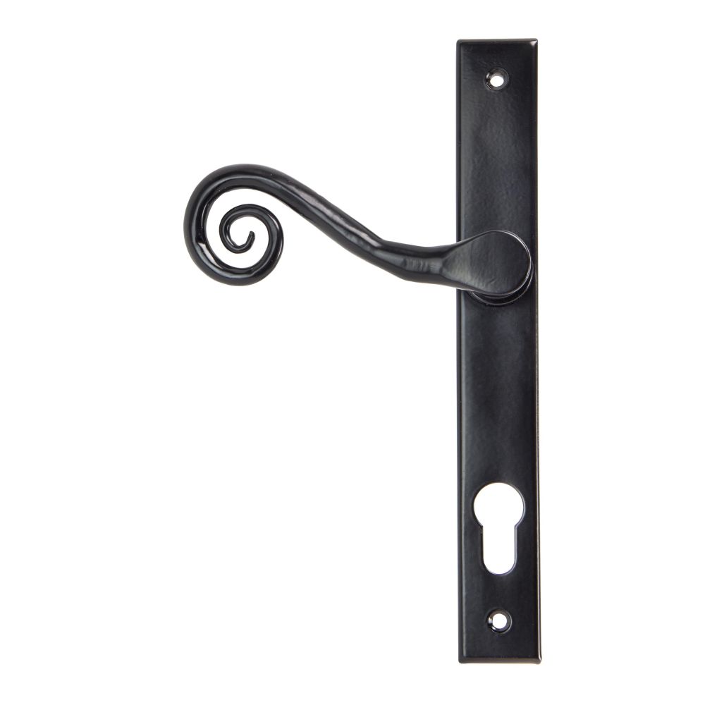 From The Anvil - Black Monkeytail Slimline Lever Espag. Lock Set - RH | Sku. 33037R | Trade Door Handles.
