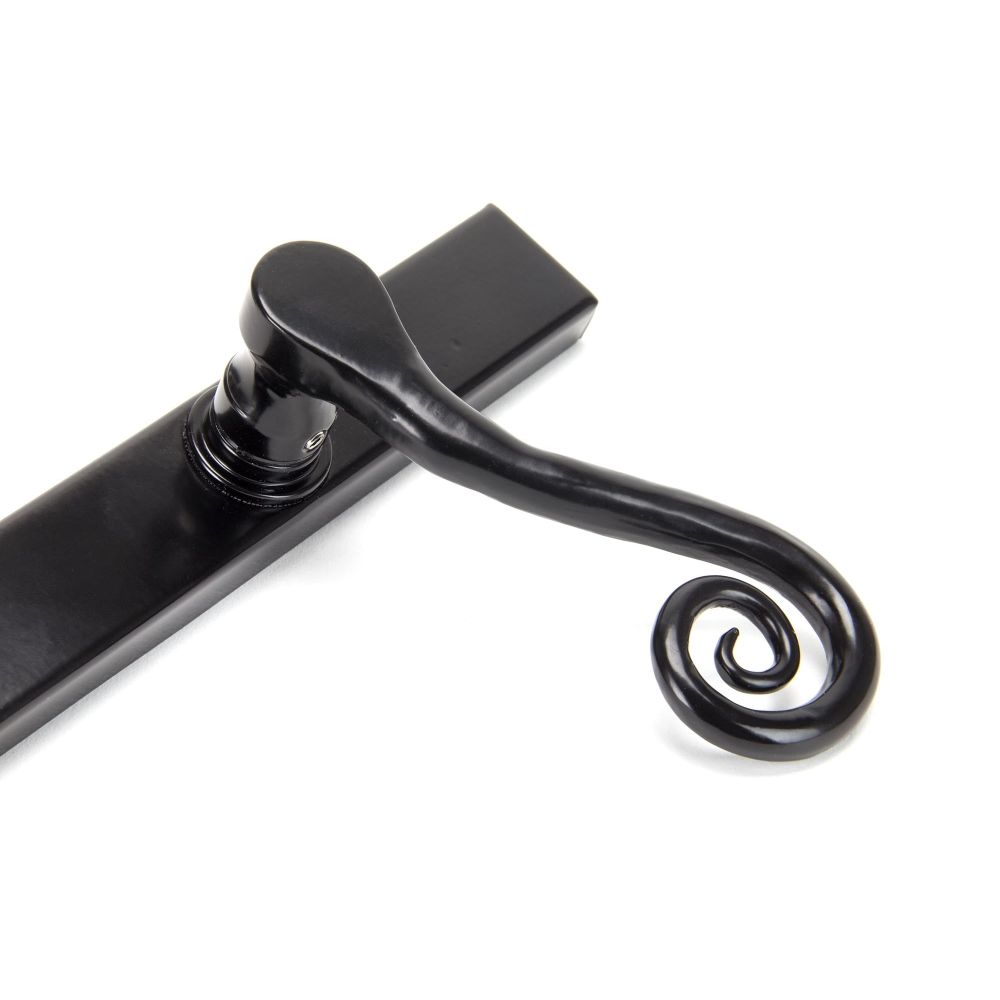 From The Anvil - Black Monkeytail Slimline Lever Espag. Lock Set - RH | Sku. 33037R | Trade Door Handles.