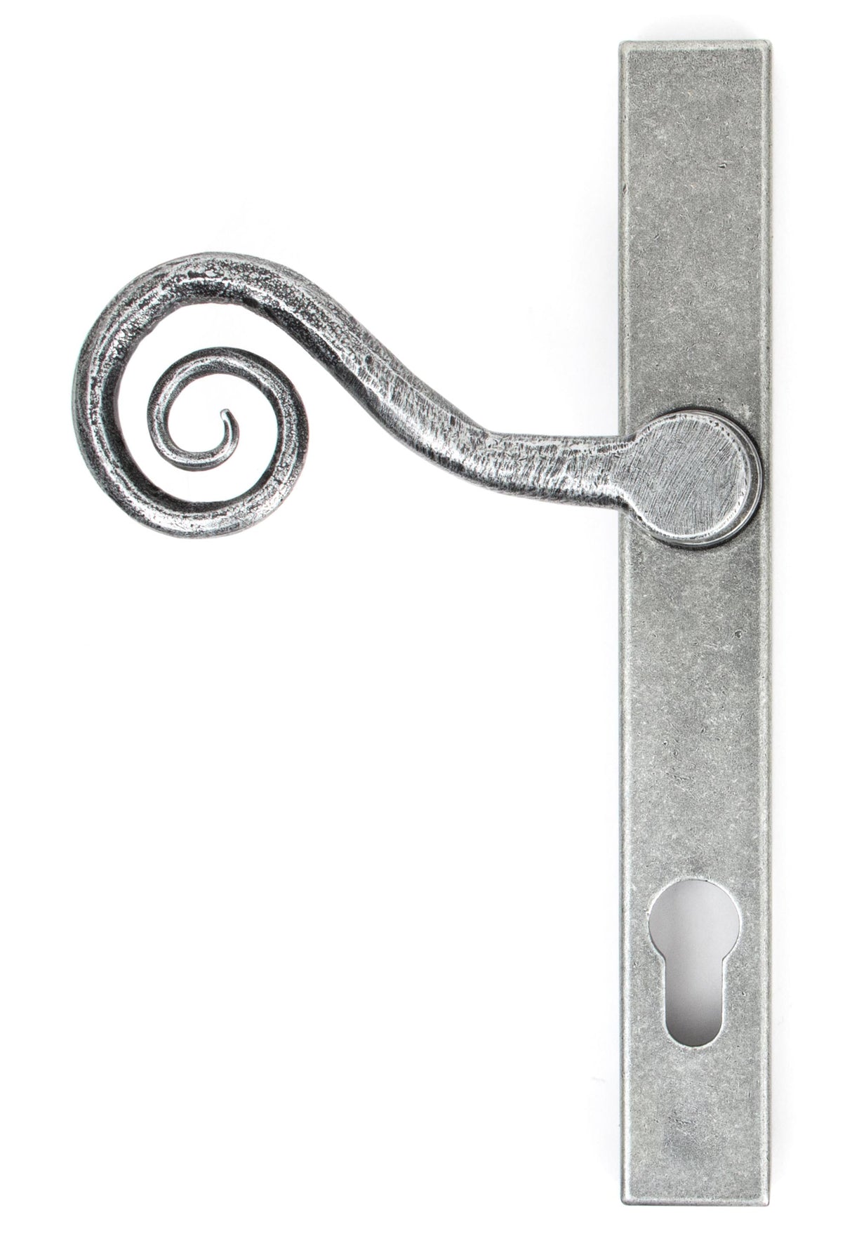 From The Anvil - Pewter Monkeytail Slimline Lever Espag. Lock Set - LH | Sku. 33038L | Trade Door Handles.