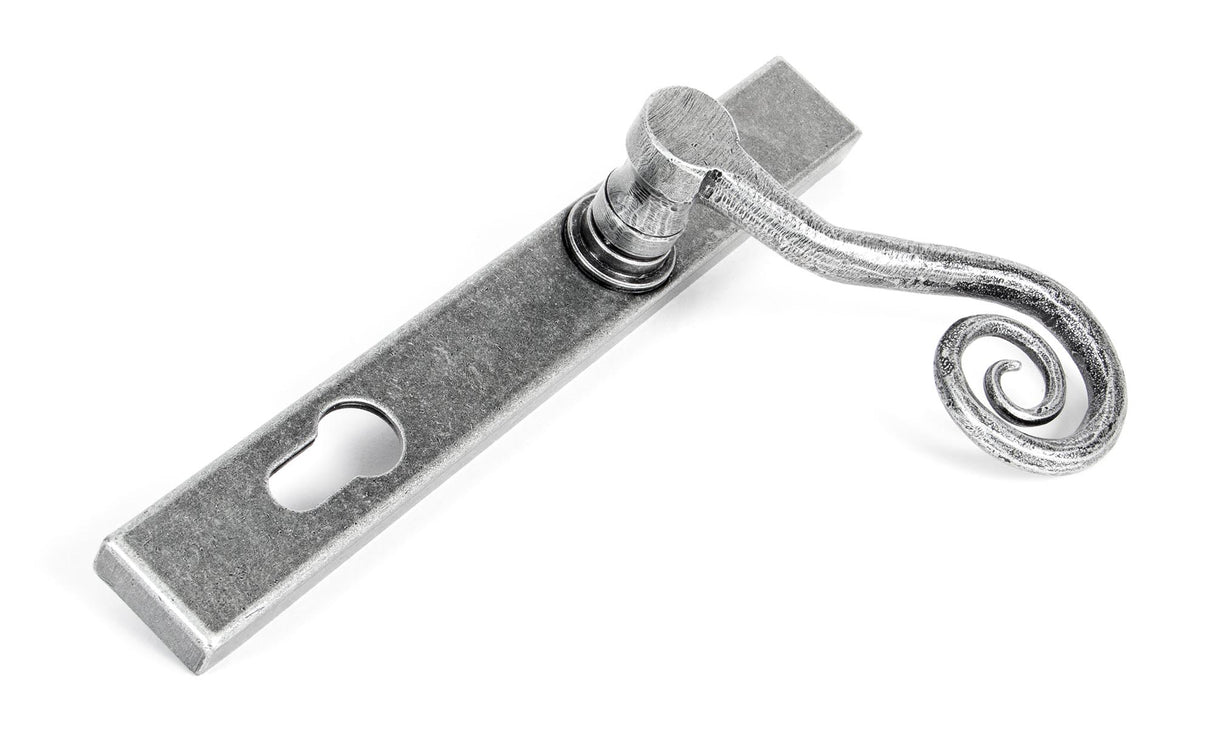 From The Anvil - Pewter Monkeytail Slimline Lever Espag. Lock Set - RH | Sku. 33038R | Trade Door Handles.
