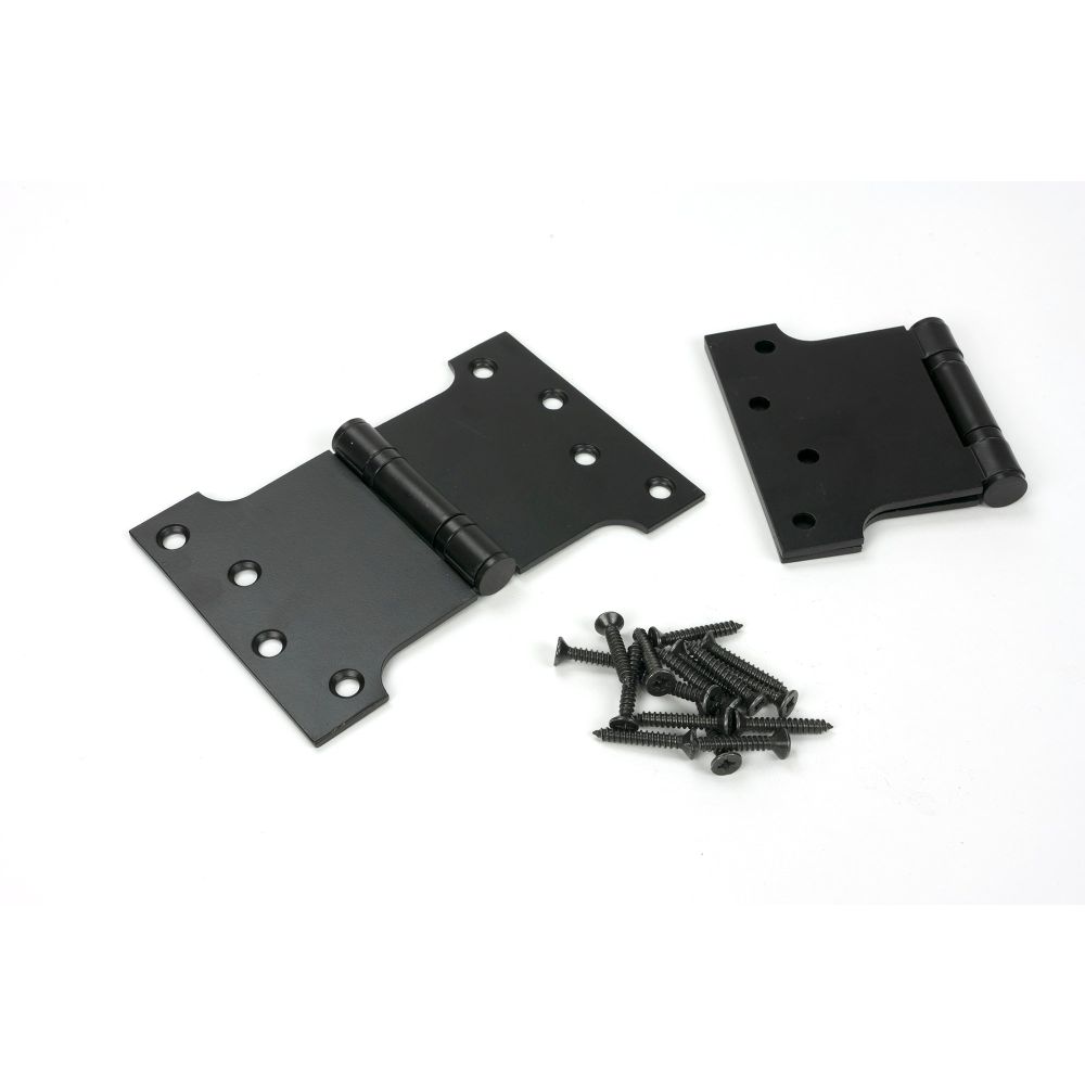 From The Anvil - Black 4" x 4" x 6" Parliament Hinge (pair) ss | Sku. 33047 | Trade Door Handles.