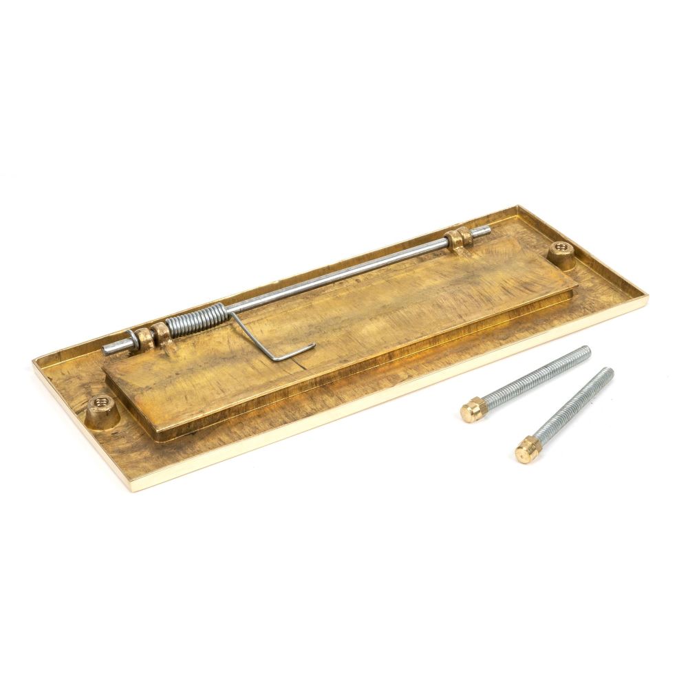 From The Anvil - Polished Brass Small Letter Plate | Sku. 33060 | Trade Door Handles.