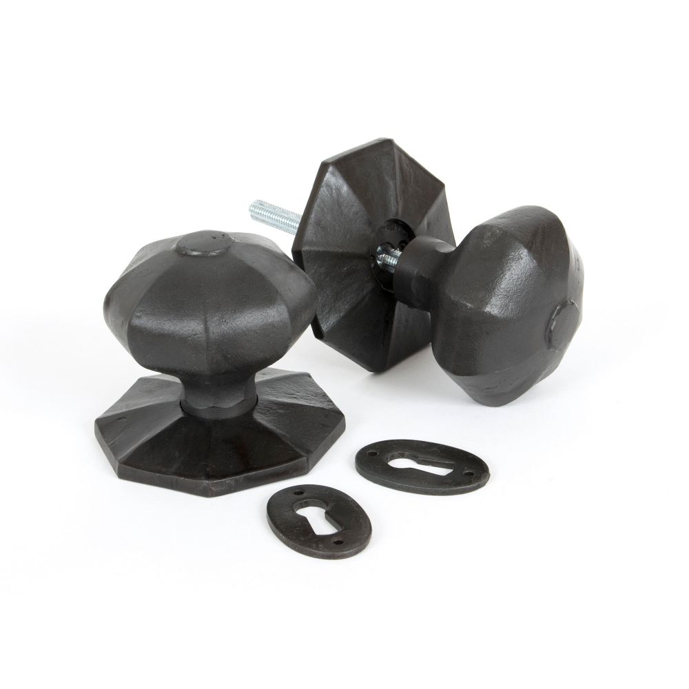 From The Anvil - Beeswax Large Octagonal Mortice/Rim Knob Set | Sku. 33064 | Trade Door Handles.