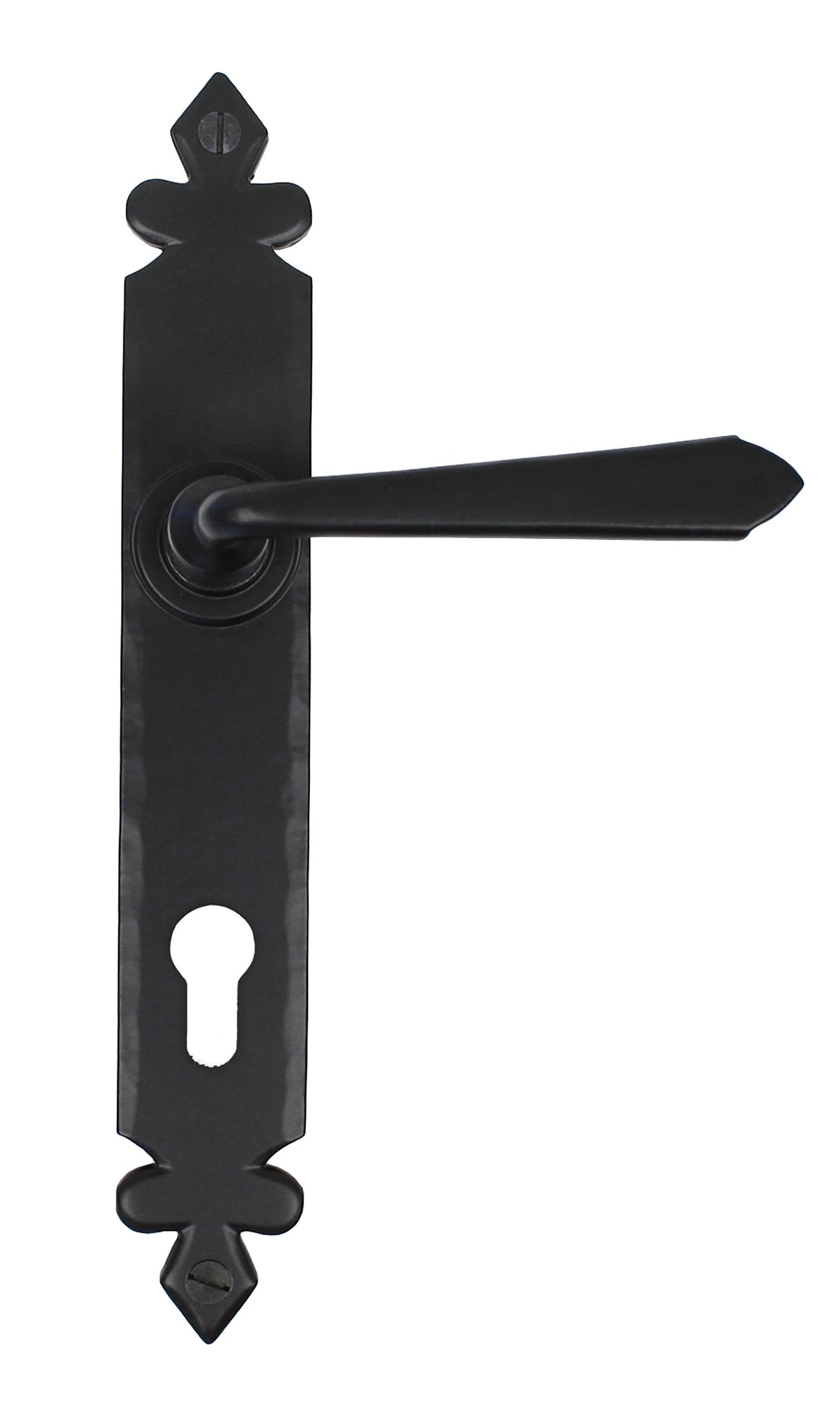 From The Anvil - Black Cromwell Lever Espag. Lock Set | Sku. 33067 | Trade Door Handles.