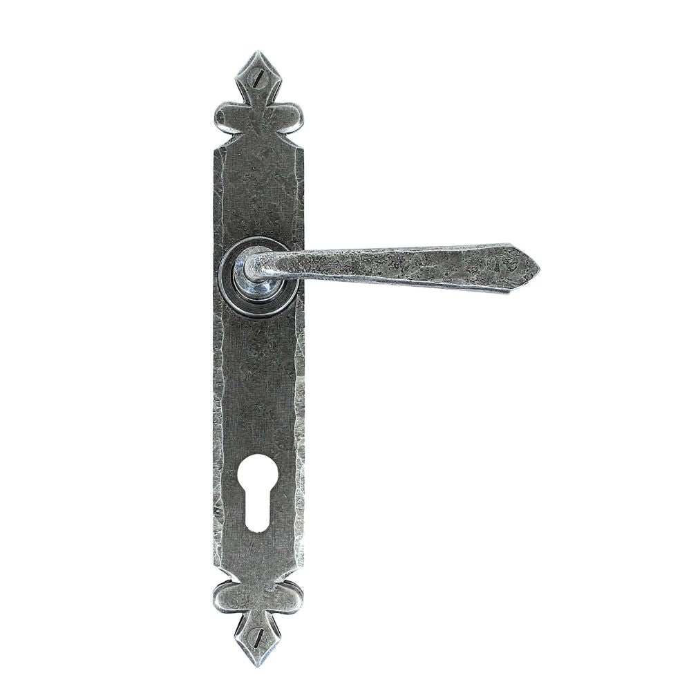 From The Anvil - Pewter Cromwell Lever Espag. Lock Set | Sku. 33068 | Trade Door Handles.