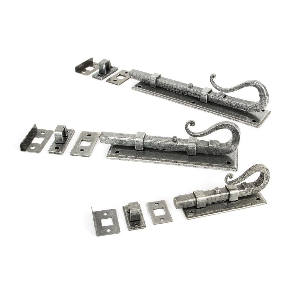 From The Anvil - Pewter 6" Shepherd's Crook Universal Bolt | Sku. 33076 | Trade Door Handles.