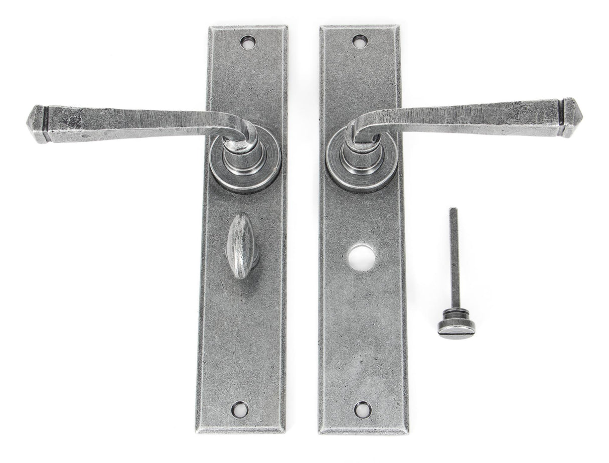 From The Anvil - Pewter Large Avon Lever Bathroom Set | Sku. 33091 | Trade Door Handles.
