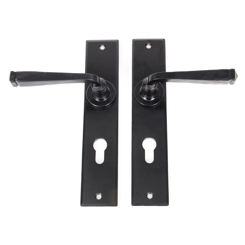 From The Anvil - Black Large Avon 72mm Centre Euro Lock Set | Sku. 33092 | Trade Door Handles.