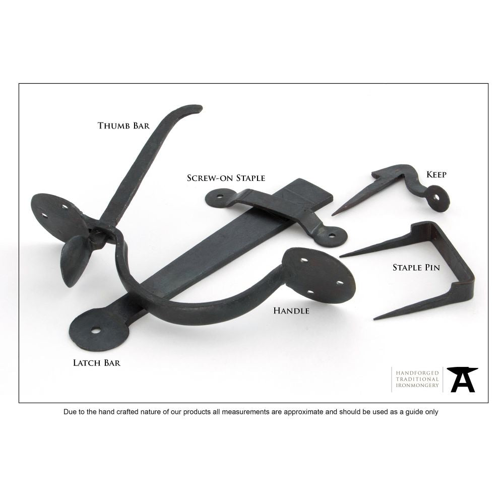 From The Anvil - Beeswax Medium Bean Thumblatch | Sku. 33101 | Trade Door Handles.