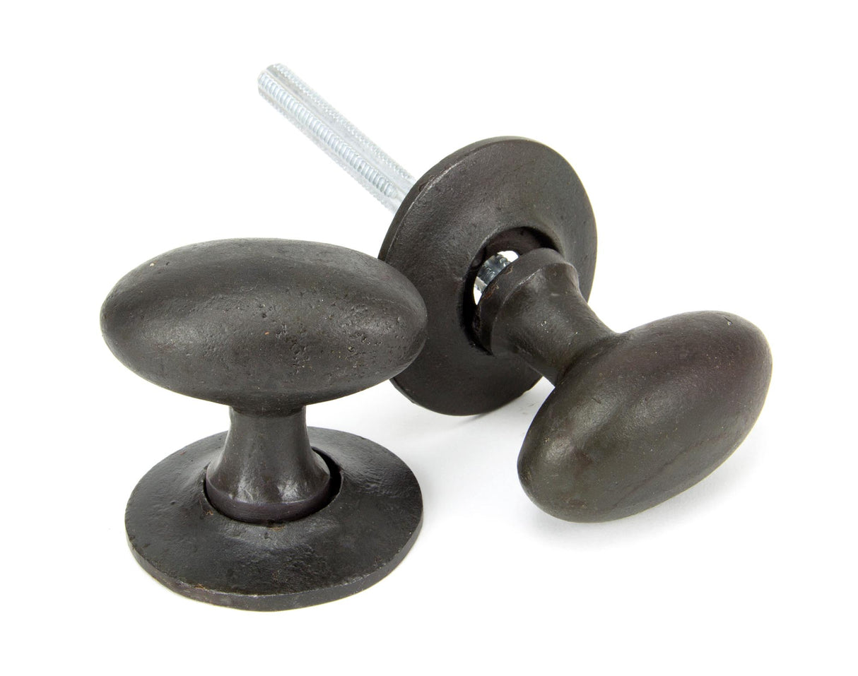 From The Anvil - Beeswax Oval Mortice/Rim Knob Set | Sku. 33229 | Trade Door Handles.