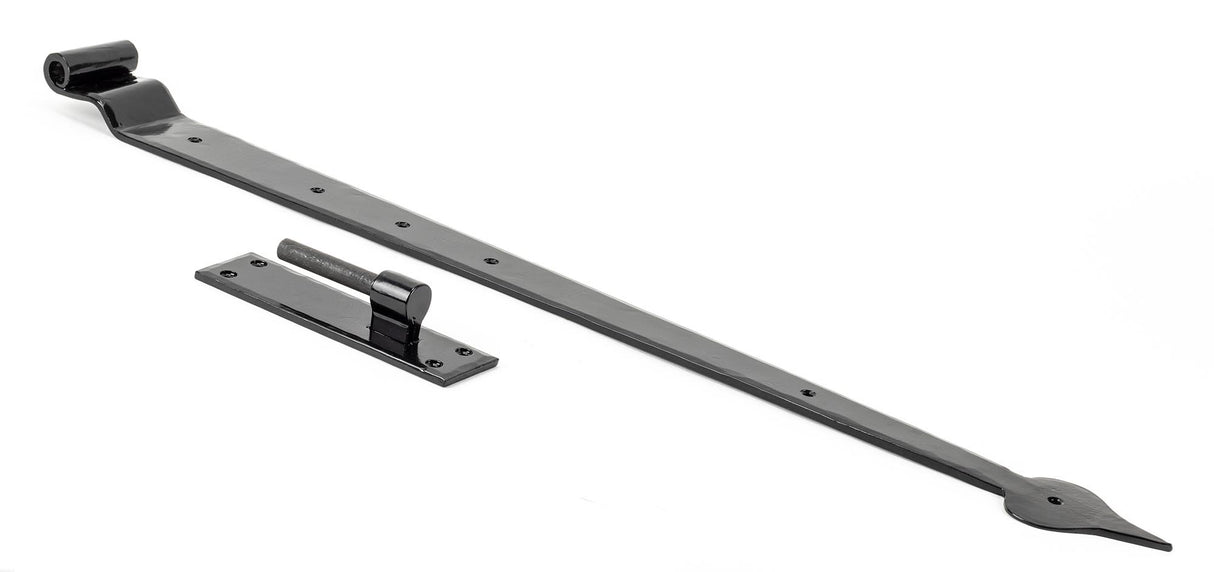 From The Anvil - Black 35" Hook & Band Hinge - Cranked (pair) | Sku. 33234 | Trade Door Handles.
