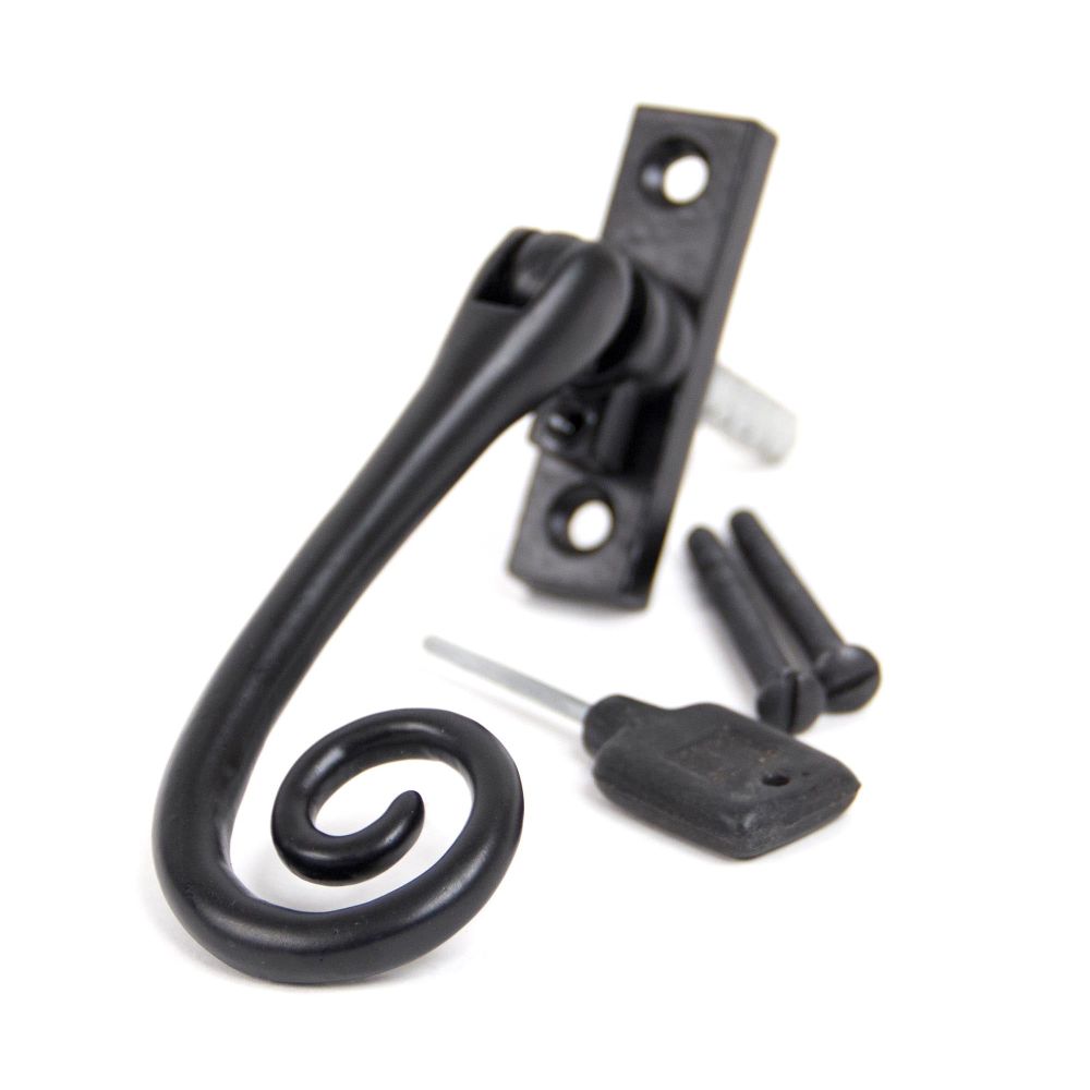 From The Anvil - Black Slim Monkeytail Espag - RH | Sku. 33242 | Trade Door Handles.