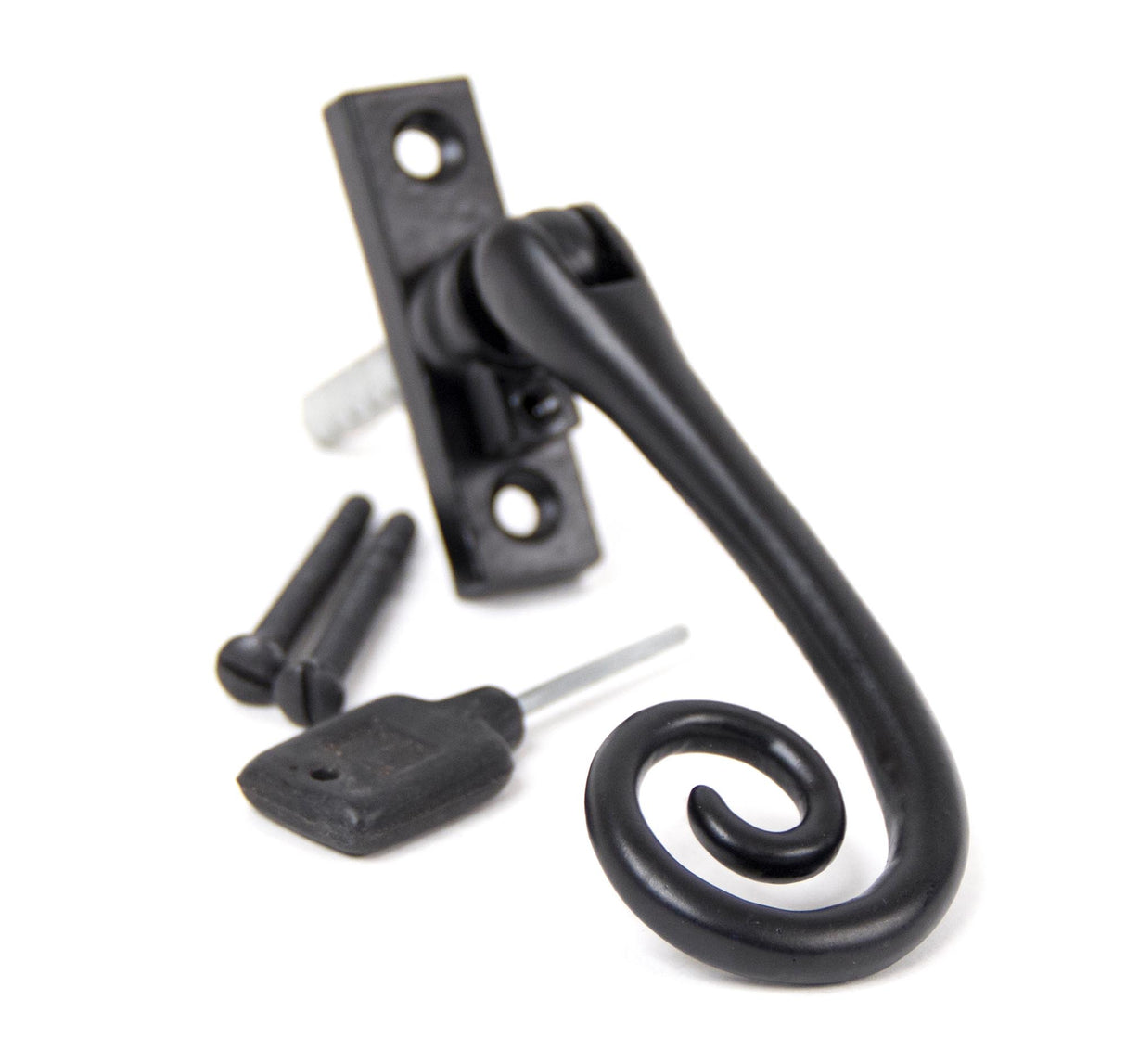 From The Anvil - Black Slim Monkeytail Espag - LH | Sku. 33243 | Trade Door Handles.