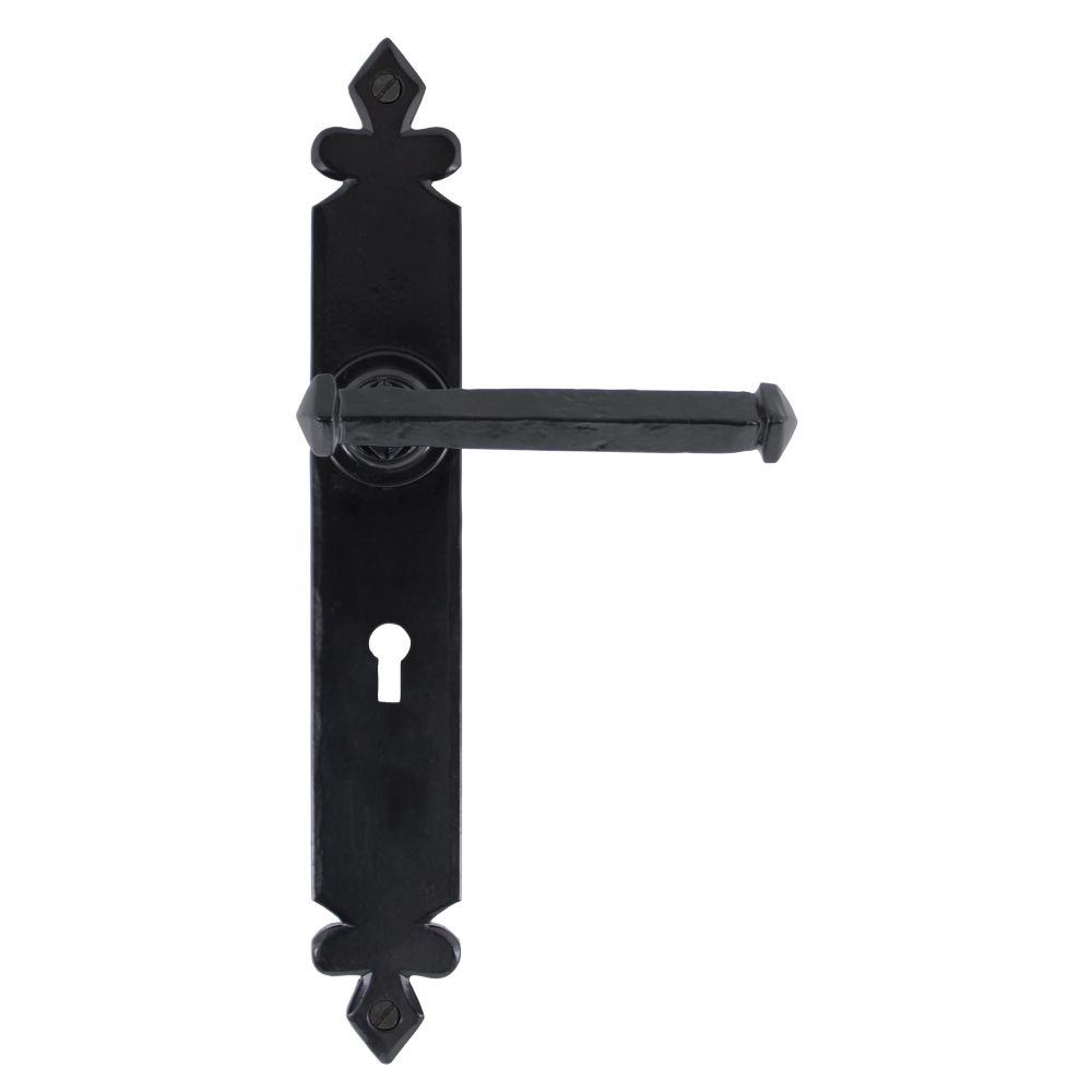 From The Anvil - Black Tudor Lever Lock Set | Sku. 33247 | Trade Door Handles.