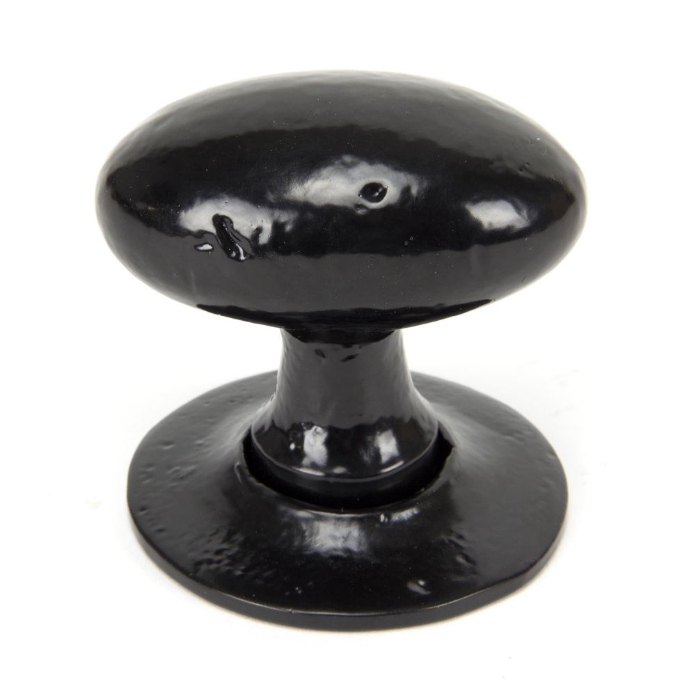 From The Anvil - Black Oval Mortice/Rim Knob Set | Sku. 33251 | Trade Door Handles.