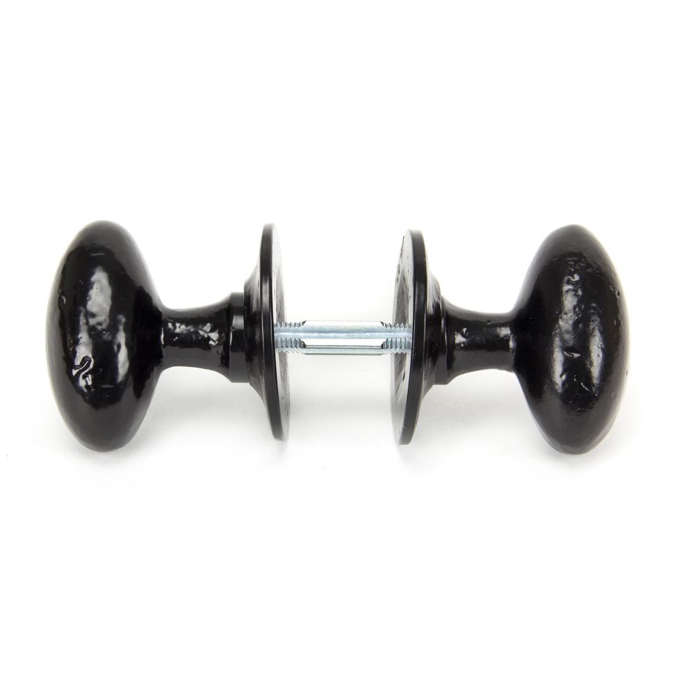 From The Anvil - Black Oval Mortice/Rim Knob Set | Sku. 33251 | Trade Door Handles.