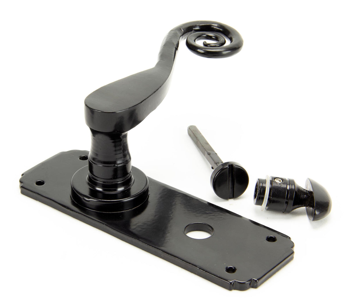 From The Anvil - Black Monkeytail Lever Bathroom Set | Sku. 33266 | Trade Door Handles.