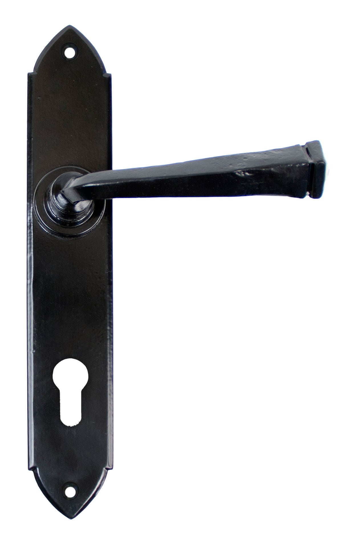 From The Anvil - Black Gothic Lever Espag. Lock Set | Sku. 33273 | Trade Door Handles.