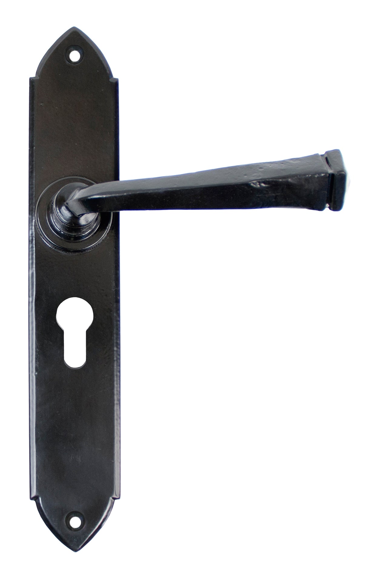 From The Anvil - Black Gothic Lever Euro Lock Set | Sku. 33277 | Trade Door Handles.