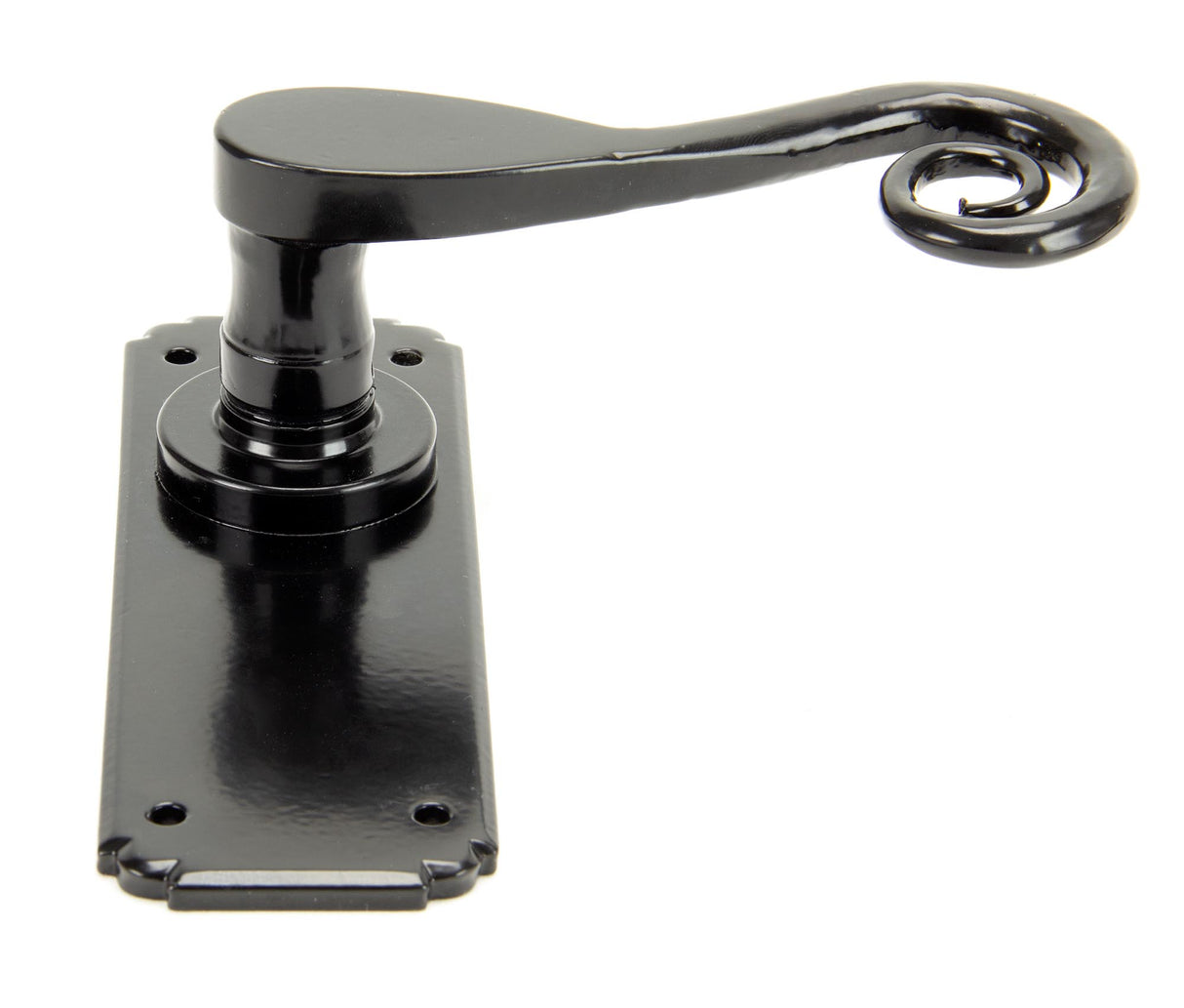 From The Anvil - Black Monkeytail Lever Latch Set | Sku. 33278 | Trade Door Handles.