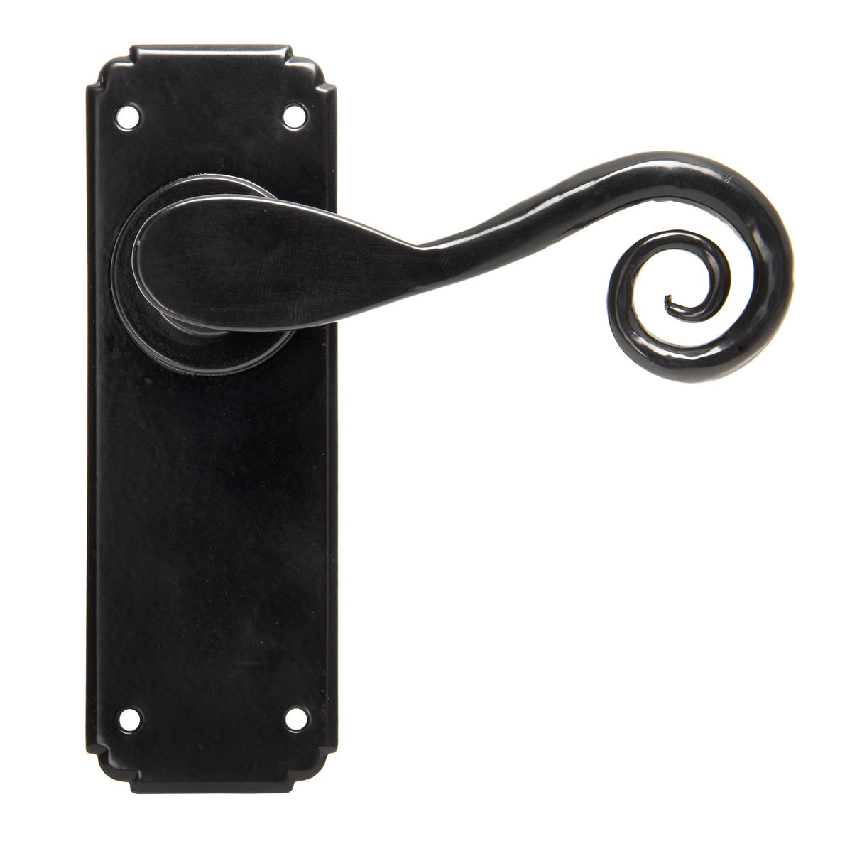 From The Anvil - Black Monkeytail Lever Latch Set | Sku. 33278 | Trade Door Handles.