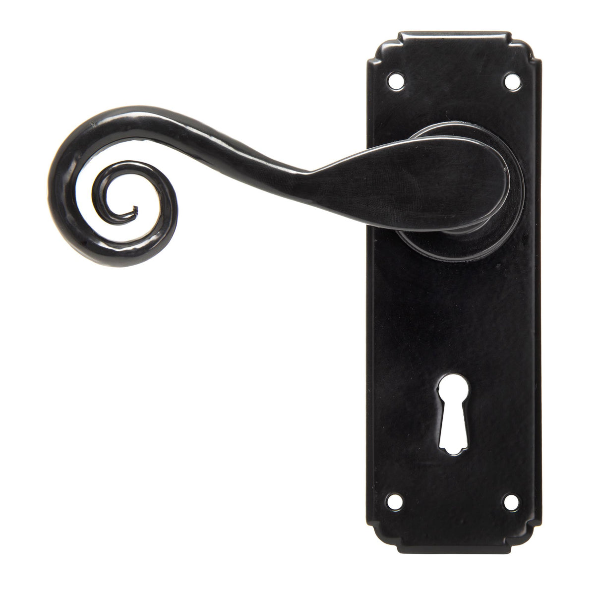 From The Anvil - Black Monkeytail Lever Lock Set | Sku. 33279 | Trade Door Handles.