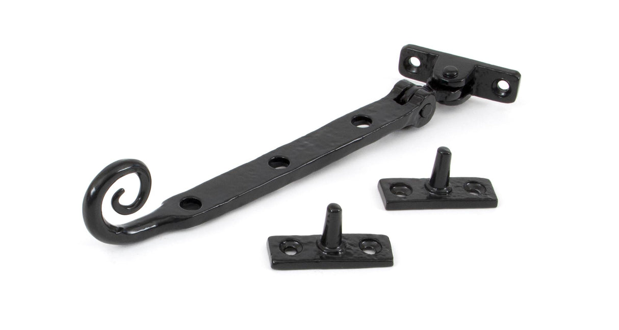 From The Anvil - Black 8" Handmade Monkeytail Stay | Sku. 33281 | Trade Door Handles.